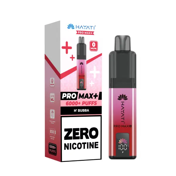 H Bubba (Pink Bubble) Hayati Pro Max Plus 6000 Prefilled Pod Kit Zero Nicotine